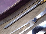 Vtg Washington Forge 3 Pc Carving Set Knife Fork Sharpener Bakelite Original Box