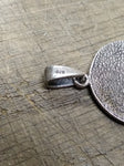 Vtg 925 Sterling Silver Aztec Sun Calendar Necklace Pendant Charm 1.5 inch