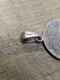 Vtg 925 Sterling Silver Aztec Sun Calendar Necklace Pendant Charm 1.5 inch