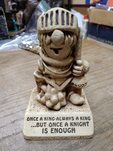Vtg 1968 Paula Figurine Once A King Always A King But Once A Knight Is Enough