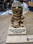 Vtg 1968 Paula Figurine Once A King Always A King But Once A Knight Is Enough