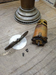 Antique Mechanical Draft 1874 HITCHCOCK F H Lovell Clockwork Oil Lamp Winds Up!