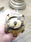 Antique Mechanical Draft 1874 HITCHCOCK F H Lovell Clockwork Oil Lamp Winds Up!