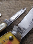 Vtg 3 Pc Pocket Knife Lot Novelty Knife USA United Cut Co Germany Bassett USA