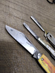 Vtg 3 Pc Pocket Knife Lot Novelty Knife USA United Cut Co Germany Bassett USA