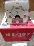 Vtg Olson AC Volts 0-300 Panel Meter Gauge 2 Jewel Model ME 107 w/Box Japan