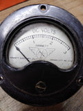 Vtg Hammett Electric DC Volts 0-3 Panel Meter Gauge Made in USA
