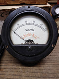 Vtg Shield Arc Voltage Gauge Panel Meter 0-50 Made In USA