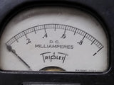 Vtg Triplett Milliamperes DC Gauge Panel Meter 0-1 Made In USA