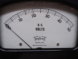 Vtg Triplett DC Volts Model 420 Gauge Panel Meter 0-50 with Box Made in USA