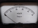 Vtg Simpson DC Volts 0-50 Panel Meter Gauge w/Box Made in USA