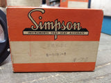 Vtg NOS Simpson DC Volts Model 5495-1 Panel Meter Gauge 0-50 w/Box Made in USA