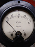 Vtg Weston AC Volts Model 476 Panel Meter Gauge 0-50 w/Box Made in USA