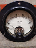 Vtg Weston DC Volts Model 301 Panel Meter Gauge 0-50 w/Box Made in USA