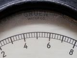 Vtg Gruen Watch Co 0-10 Panel Meter Gauge #MR35W001Spec Made in USA