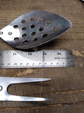 Vtg 2 Piece Lot MCM Stanhome Stainless Steel Meat Fork and Slotted Spoon Nice!