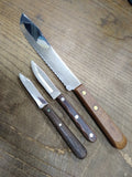 Vtg 3 Pc Kitchen Knife Lot Ekco Viscount RS Japan Imperial Veri Sharp Stainless!