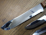 Vtg 3 Pc Kitchen Knife Lot Ekco Viscount RS Japan Imperial Veri Sharp Stainless!
