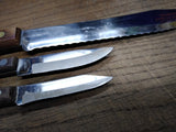 Vtg 3 Pc Kitchen Knife Lot Ekco Viscount RS Japan Imperial Veri Sharp Stainless!