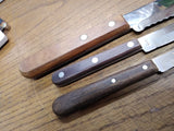 Vtg 3 Pc Kitchen Knife Lot Ekco Viscount RS Japan Imperial Veri Sharp Stainless!