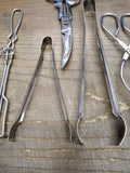 Vtg 7 Pc Kitchen Tool Lot Chicken Shears Tongs Nut Cracker Meat Fork Skewers