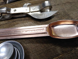 Vtg 6 Pc Kitchen Tool Lot Jar Can Bottle Openers Veggie Peeler Measuring Spoons