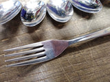 Vtg 7 Piece Fork Spoons Stainless Steel Oneida Community Twin Star Flatware Lot