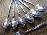 Vtg 7 Piece Fork Spoons Stainless Steel Oneida Community Twin Star Flatware Lot