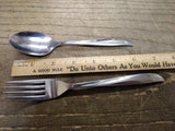 Vtg 7 Piece Fork Spoons Stainless Steel Oneida Community Twin Star Flatware Lot