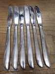 Vtg 6 Piece Dinner Knife Stainless Steel Oneida Community Twin Star Flatware Lot