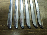 Vtg 6 Piece Dinner Knife Stainless Steel Oneida Community Twin Star Flatware Lot