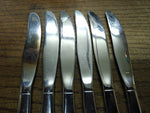 Vtg 6 Piece Dinner Knife Stainless Steel Oneida Community Twin Star Flatware Lot