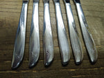 Vtg 6 Piece Dinner Knife Stainless Steel Oneida Community Twin Star Flatware Lot