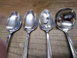 Vtg 4 Pc Ladle Spoon Serving Spoon SS Oneida Community Twin Star Flatware Lot