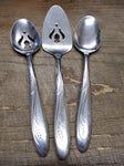 Vtg 3 Piece Slotted Serving Table Spoon Stainless Wheat Universal Flatware Lot