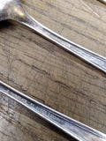 Vtg 6 Pc Tudor Plate By Oneida Community Art Deco Oval Spoon Flatware Lot