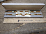 Vtg Women's Gem Time Jade & Gold Tone Quartz Watch Set 7.75" Working w/Box Nice!