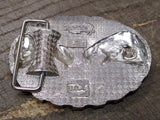 Vtg Rain Tree Harley Davidson Double Eagle Oval Belt Buckle 3.25 Inch Made USA!!