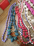 Vtg Jewelry Beaded Necklace & Bracelet Lot Acrylic Wood Very Nice!
