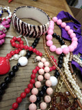 Vtg Jewelry Beaded Necklace & Bracelet Lot Acrylic Wood Very Nice!