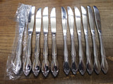 Vtg 11Pc Oneida Comm Stainless Chatelaine Solid & Hollow Handle Dinner Knife Lot