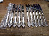 Vtg 11Pc Oneida Comm Stainless Chatelaine Solid & Hollow Handle Dinner Knife Lot