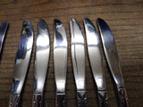 Vtg 11Pc Oneida Comm Stainless Chatelaine Solid & Hollow Handle Dinner Knife Lot