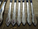 Vtg 11Pc Oneida Comm Stainless Chatelaine Solid & Hollow Handle Dinner Knife Lot