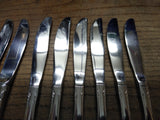 Vtg 11Pc Oneida Comm Stainless Chatelaine Solid & Hollow Handle Dinner Knife Lot
