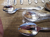 Vtg 15Pc Oneida Community Stainless Chatelaine Oval & Serving Spoon Flatware Lot