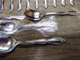 Vtg 15Pc Oneida Community Stainless Chatelaine Oval & Serving Spoon Flatware Lot