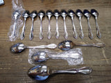 Vtg 15Pc Oneida Community Stainless Chatelaine Oval & Serving Spoon Flatware Lot