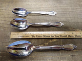Vtg 15Pc Oneida Community Stainless Chatelaine Oval & Serving Spoon Flatware Lot