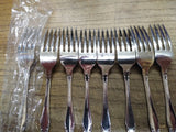 Vtg 9 Pc Oneida Community Stainless Chatelaine Dinner & Salad Fork Flatware Lot